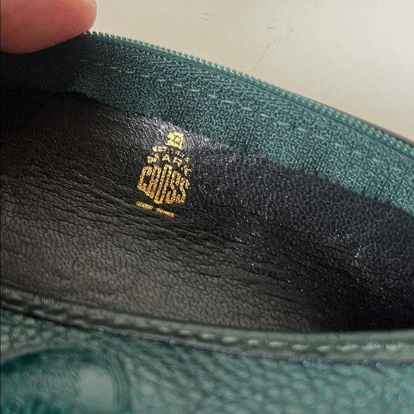 Mark cross vintage Green Leather Pencil Case with Gold Zipper - Picture 6 of 7